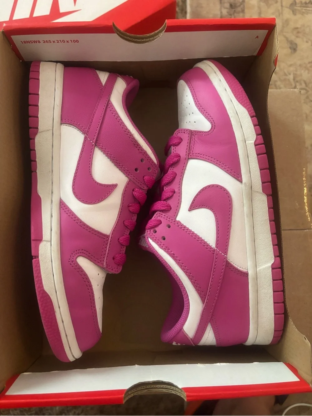 Nike Dunk Low GS White & Fuchsia Pink